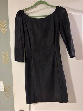 Guess Black Long Sleeve Sheath Dress